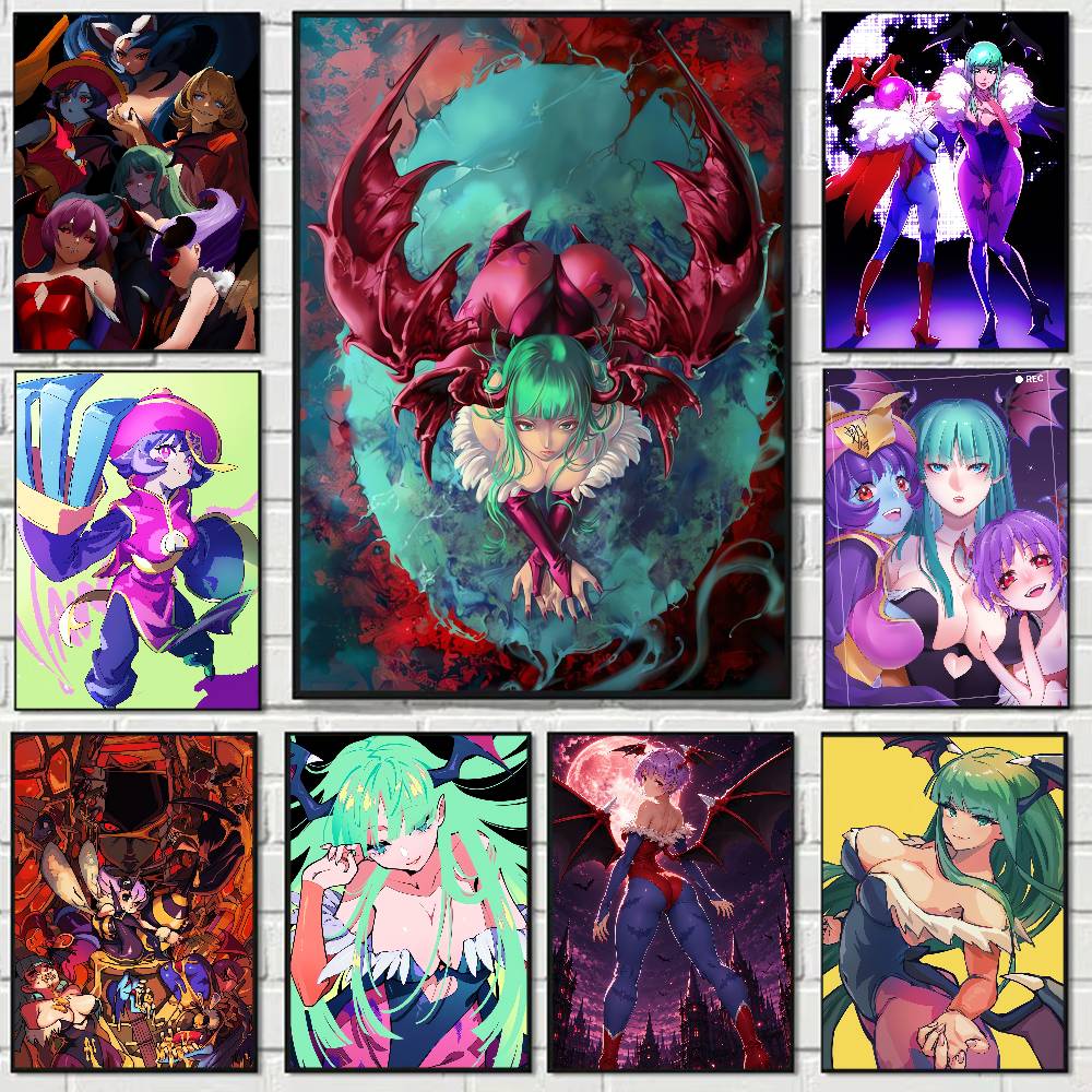 Home Bar And Theater - GAME Darkstalkers Anime-Poster Wandkunst für Zuhause,