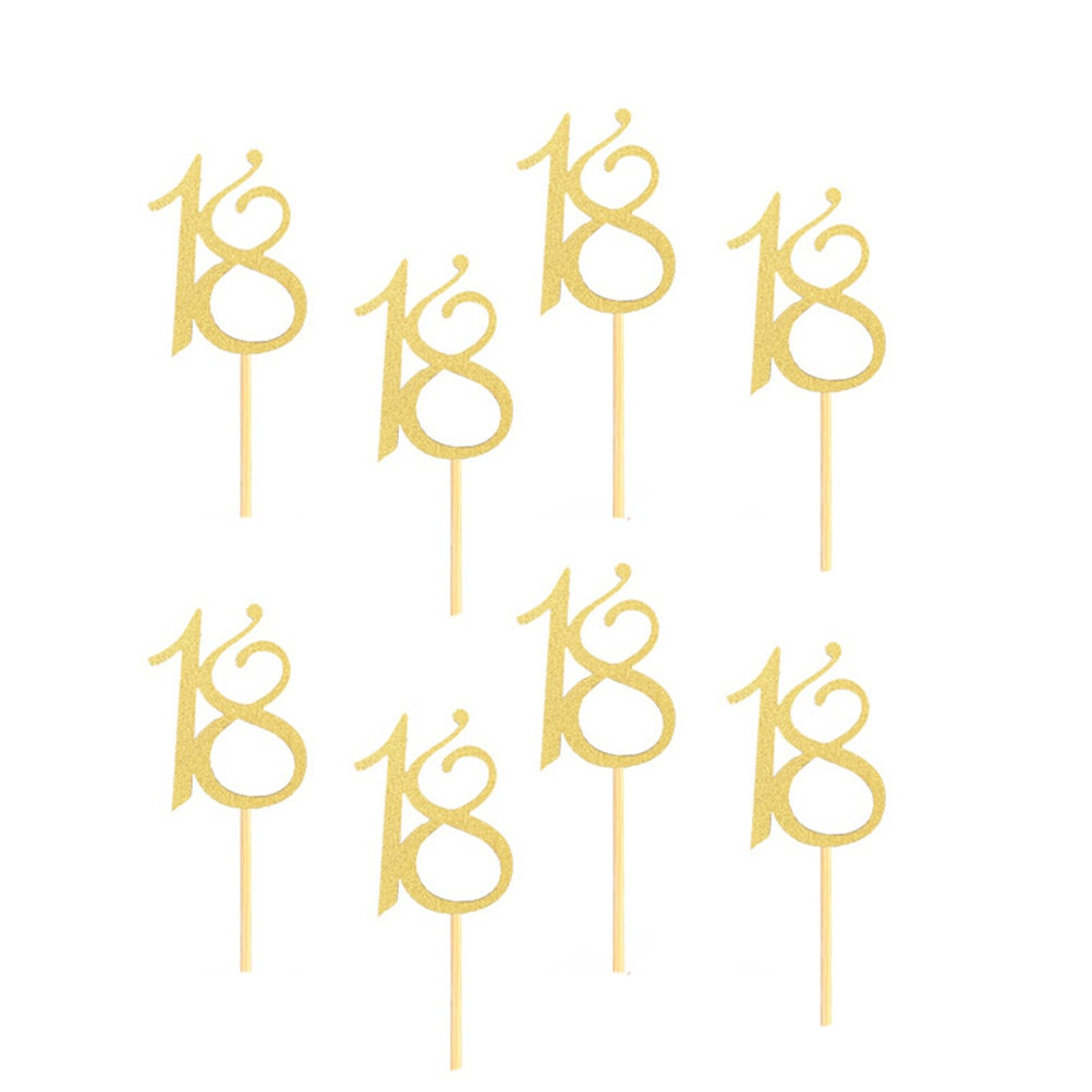 Ice Pick Pick - 48 Stück 18. Geburtstag Tortendekorationen Kreative