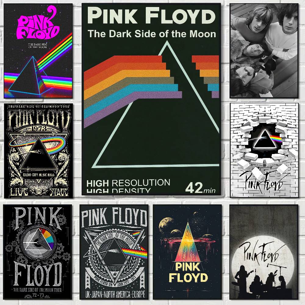 Home Bar And Theater - Rockband Pink Floyd Anime-Poster, Wandkunst für