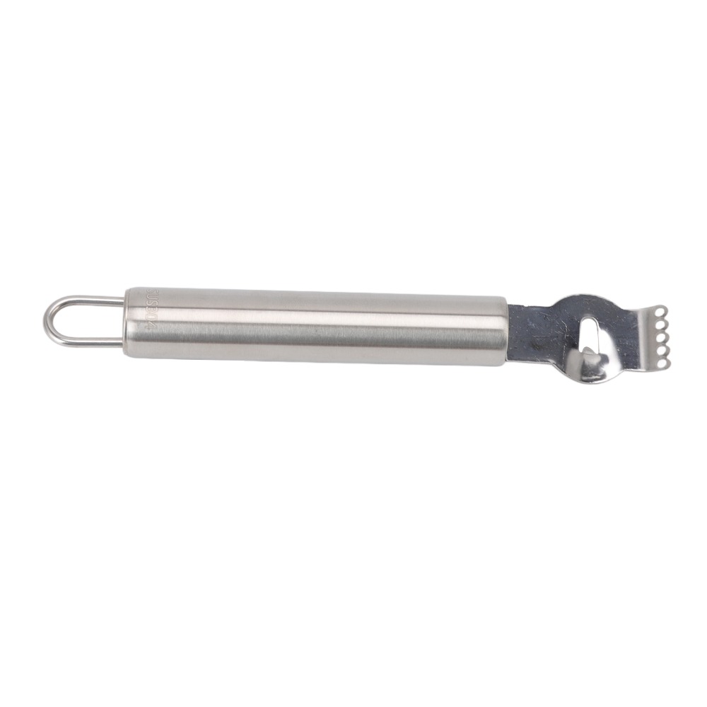 Peeler Channel Knife - Edelstahl-Zitronenschäler mit Griff Silberner Zitronenschaber Multifunktionales