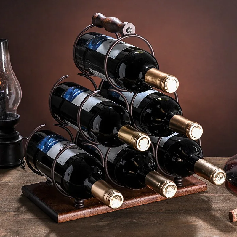 Home Bar Setup - Kreative Rotwein Rack Dekoration Trauben Flasche