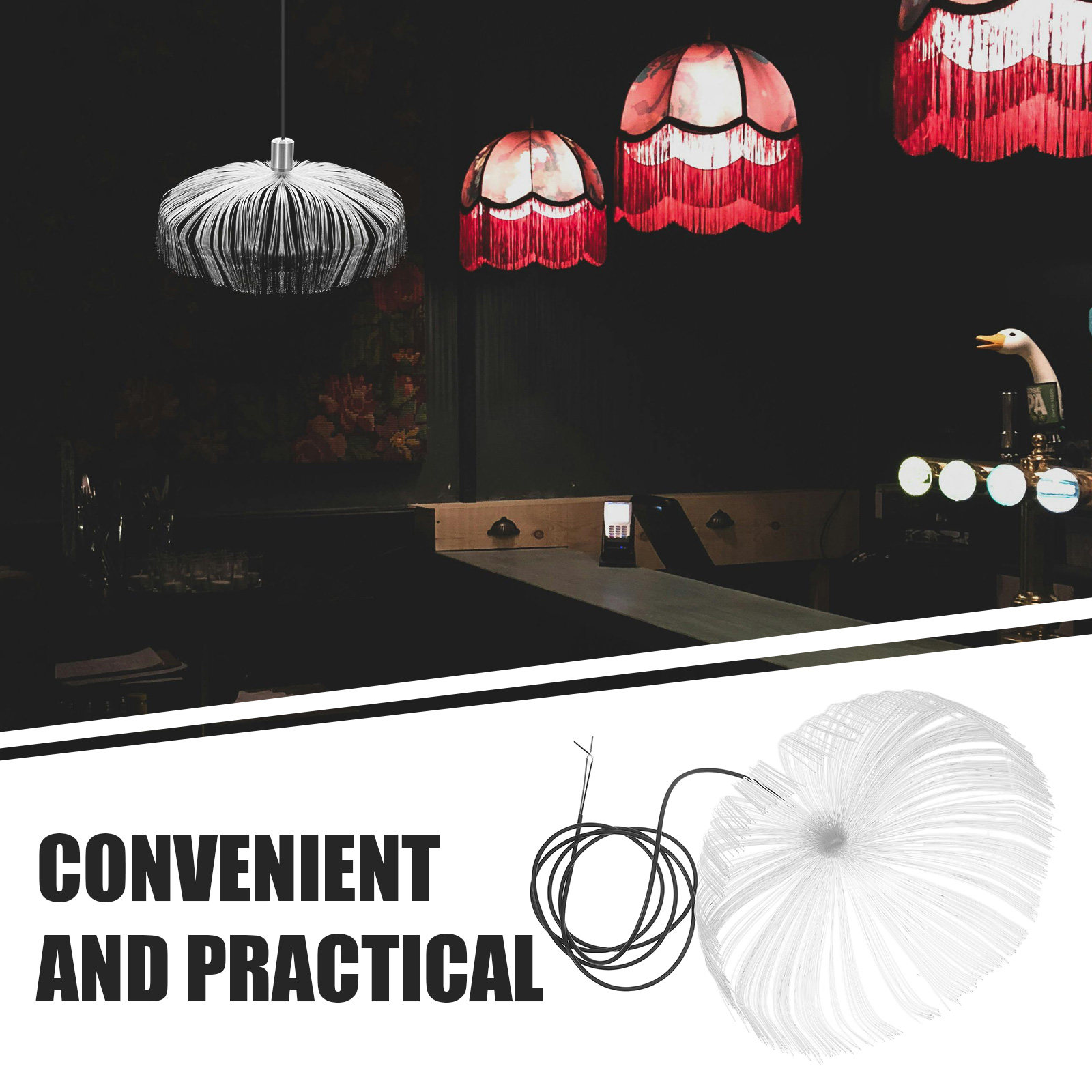 LED-Faseroptik-Quallen-Deckenl – Home Bar And Theater Bewertung und Preis