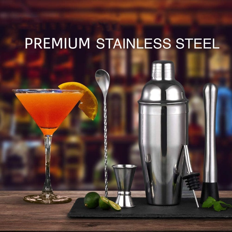 5-teiliges Edelstahl-Bar-Mixin – Boston Shaker Set Bewertung und Preis